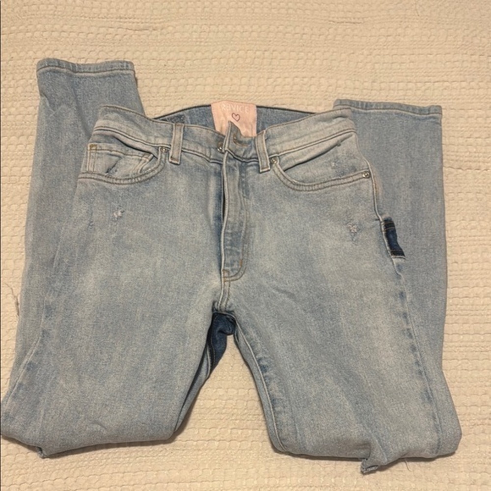 REVICE Denim Skinny Jeans with Distressed Knees. W25. Like New!!